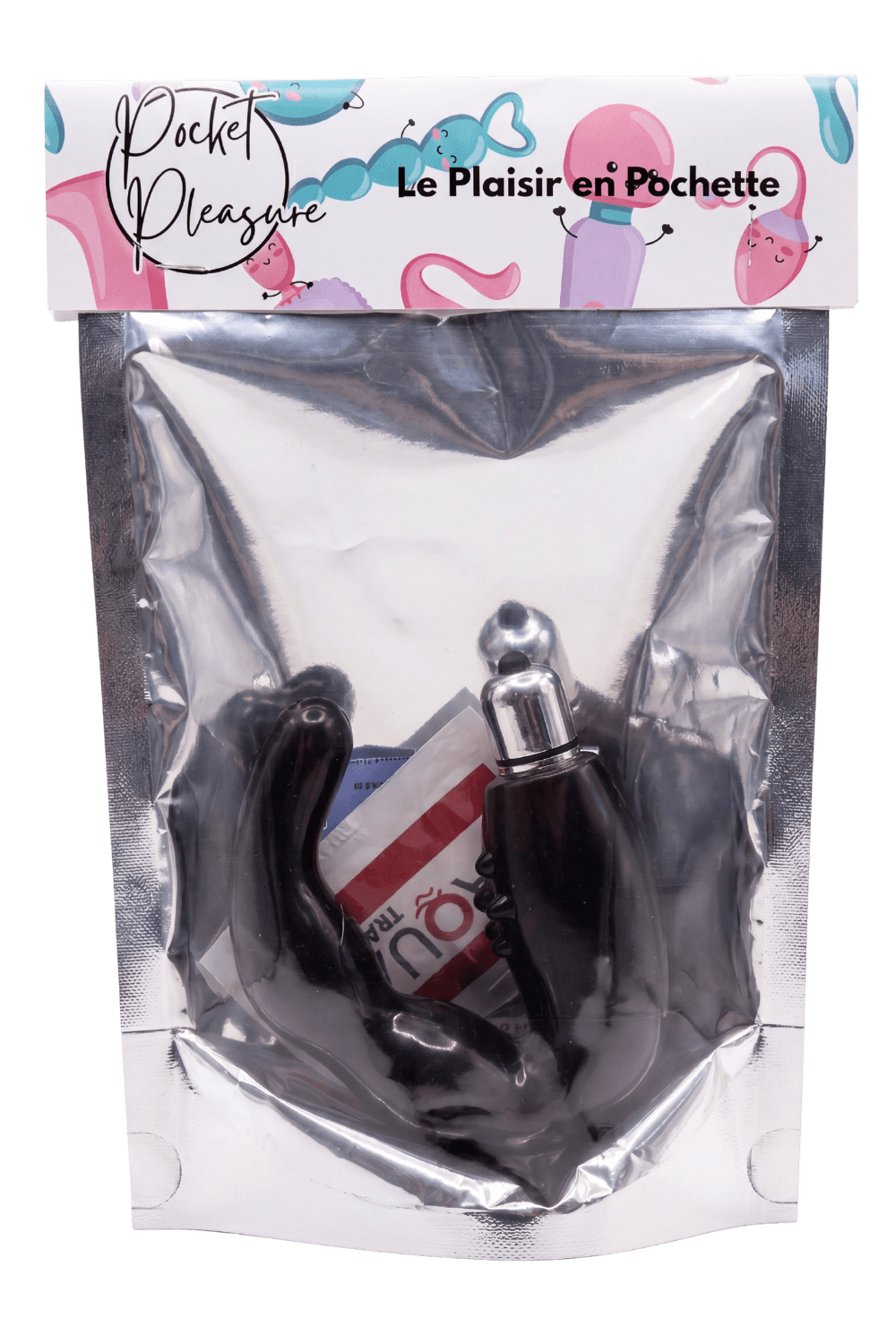 Stimulateur de Prostate Vibrant Noir + 1 dosette lubrifiant — Pocket Pleasure