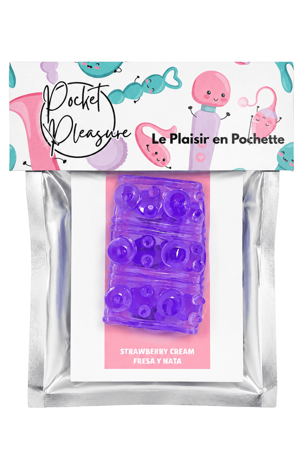 Gaine Pénienne Picots Violette + 1 dosette lubrifiant — Pocket Pleasure