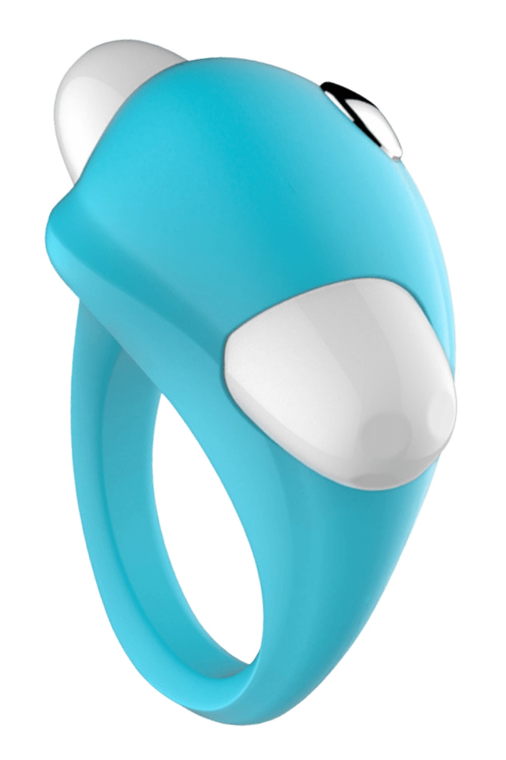 Cockring Vibrant Dauphin Bleu + 1 dosette de lubrifiant — Pocket Pleasure
