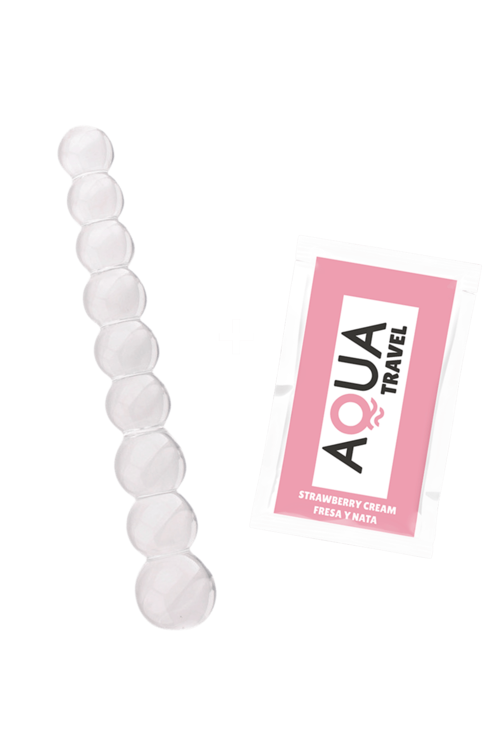 Chapelet Anal en Verre Transparent + 1 dosette de lubrifiant — Pocket Pleasure