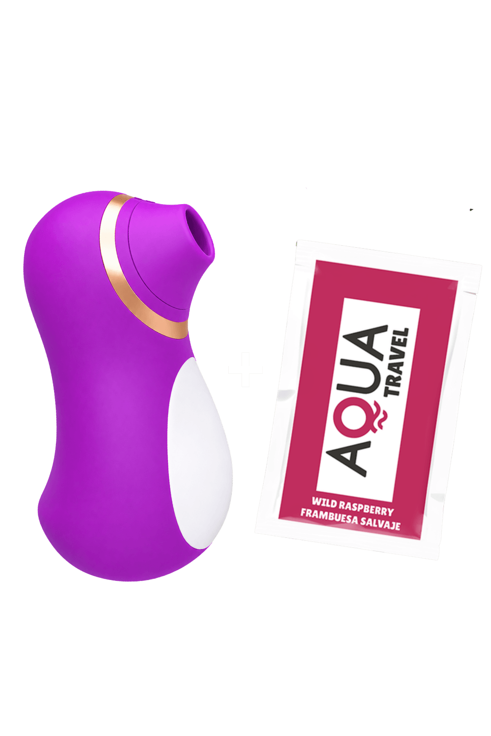 Stimulateur Clitoridien Pingouin à Langue Fuchsia + 1 dosette de lubrifiant — Pocket Pleasure