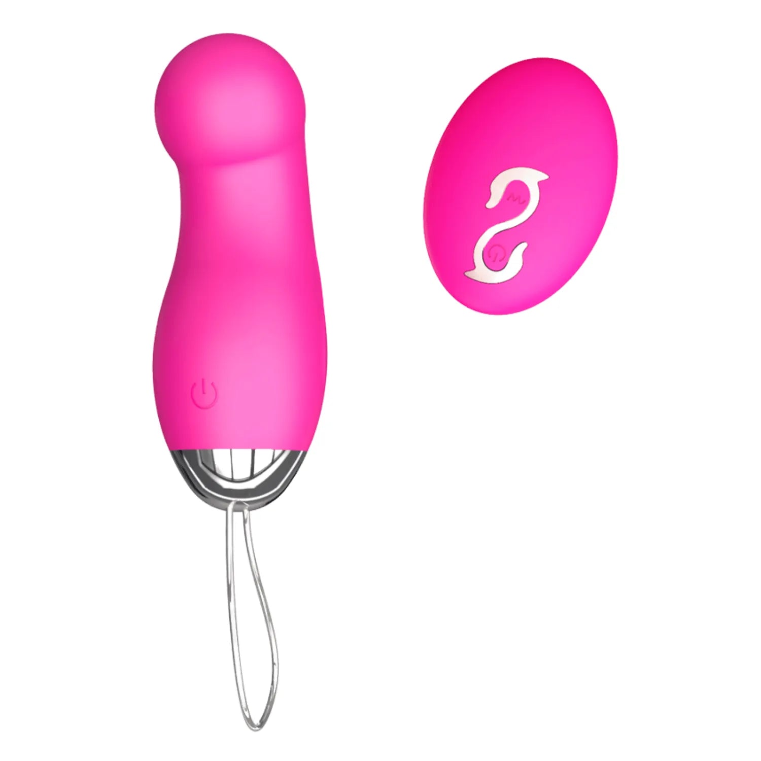 Œuf Vibrant Télécommandé Silicone Ergonomique Rose Rechargeable USB 10 Modes Plaisir Couple