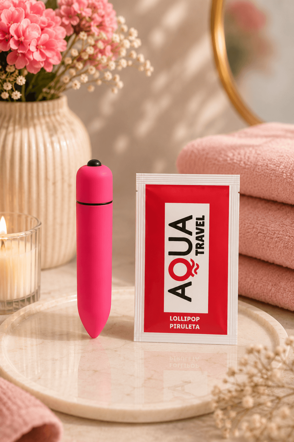 Mini Vibromasseur Bullet Rose 10 Vitesses + 1 dosette de lubrifiant — Pocket Pleasure