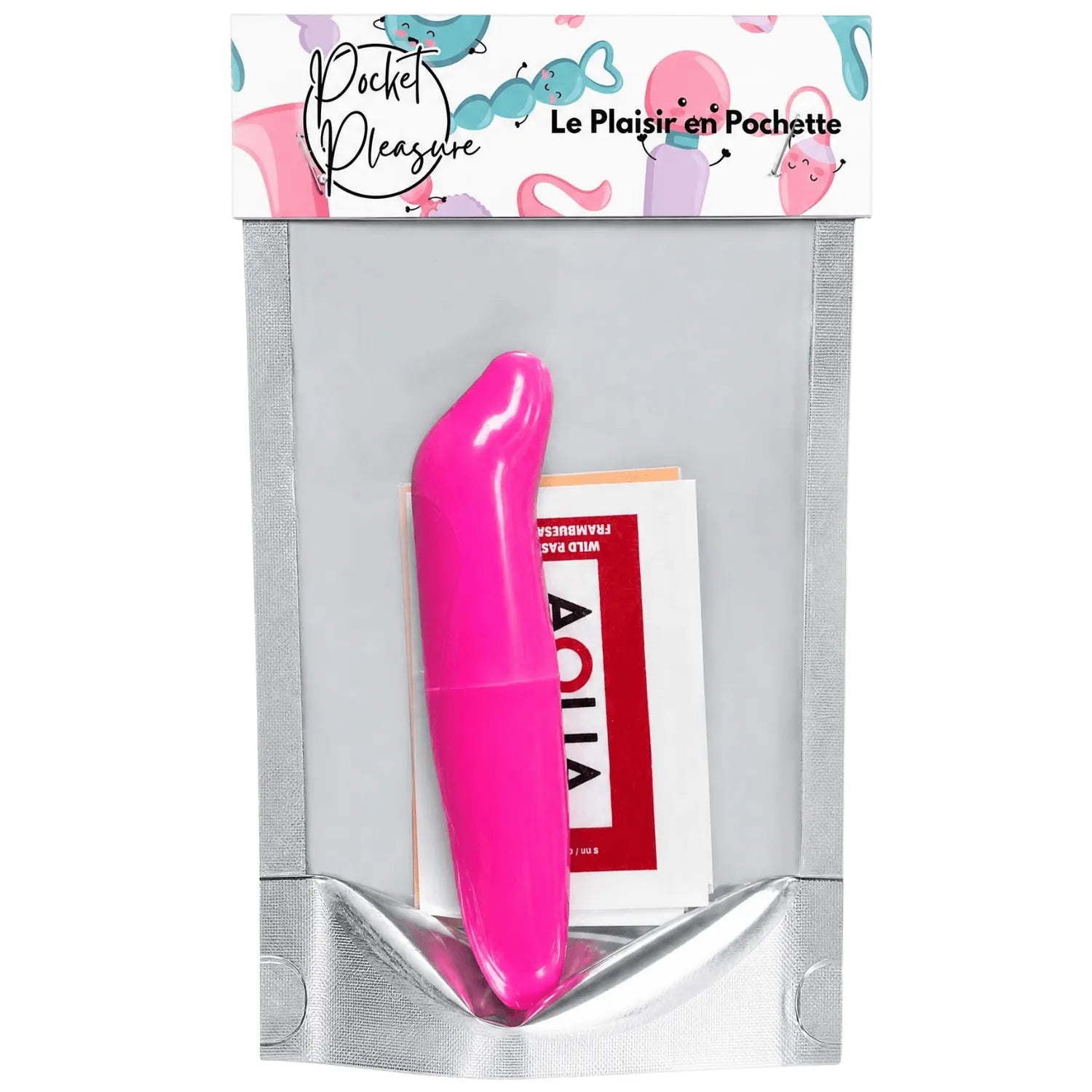 Vibromasseur Tête Incurvée Rose + 1 dosette de lubrifiant — Pocket Pleasure