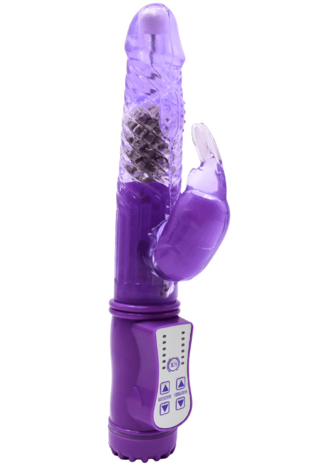 Vibromasseur Rabbit Violet Rotation &amp; Vibration 36 Modes + 1 dosette de lubrifiant — Pocket Pleasure