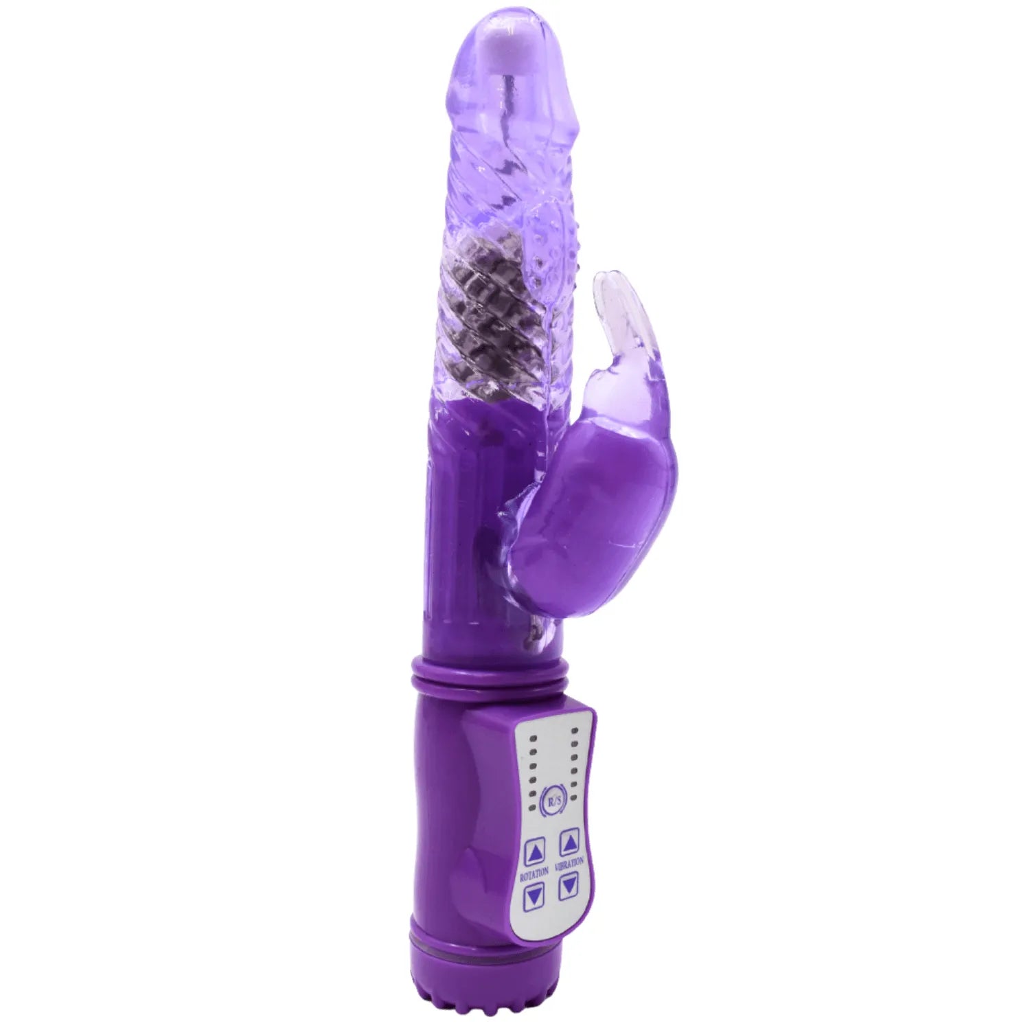Vibromasseur Rabbit Violet Rotation &amp; Vibration 36 Modes + 1 dosette de lubrifiant — Pocket Pleasure