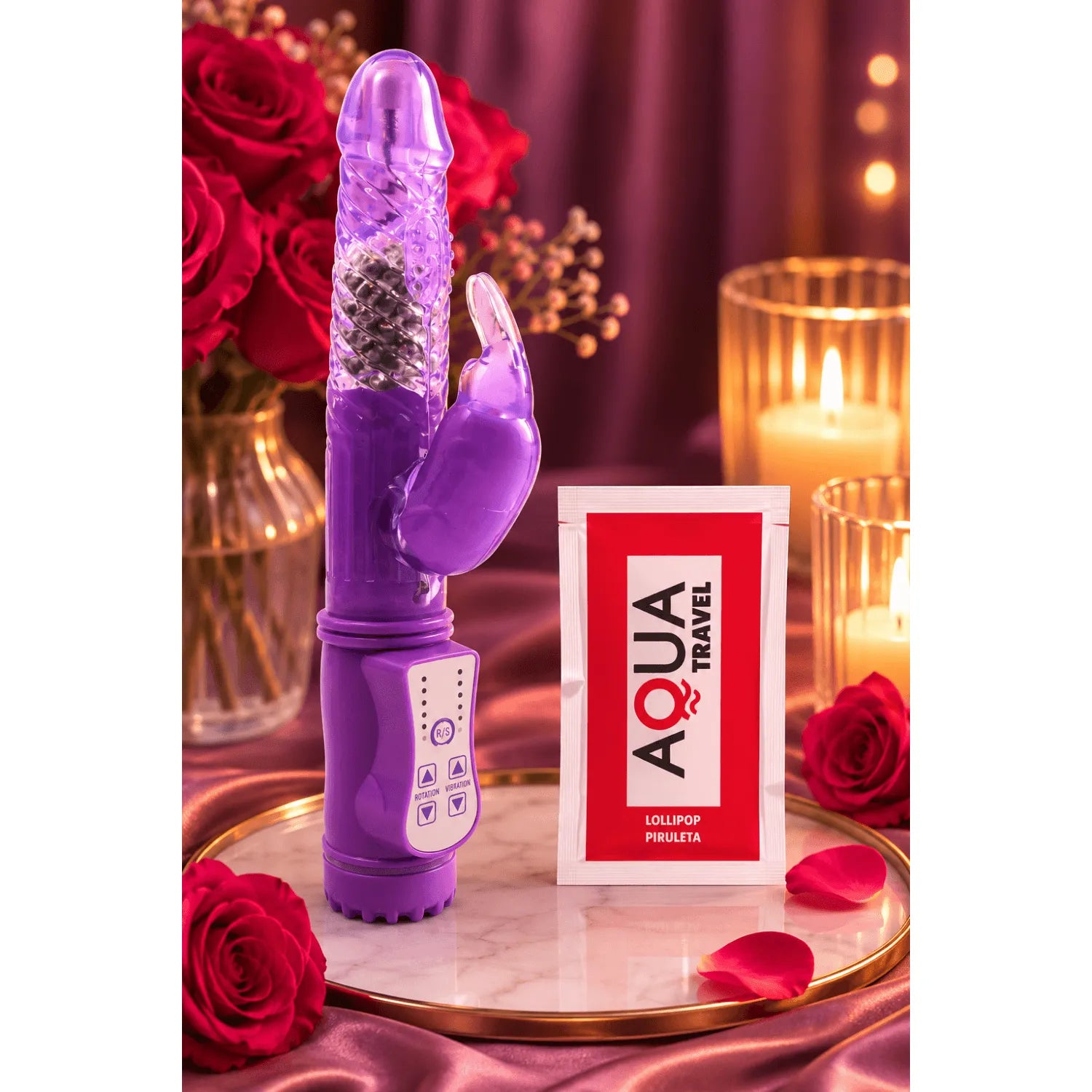 Vibromasseur Rabbit Violet Stimulation Point G Clitoris 36 Modes USB Rechargeable