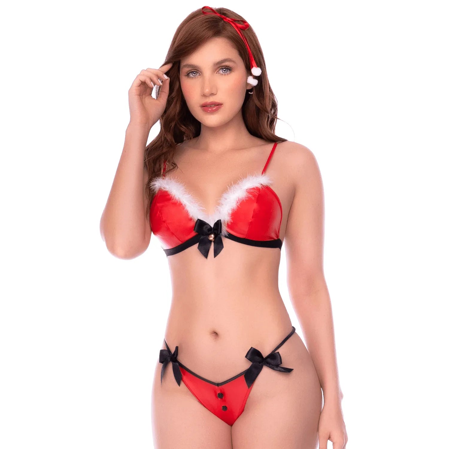 Déguisement Mère Noël 2 pièces avec soutien-gorge et string - Mapalé
