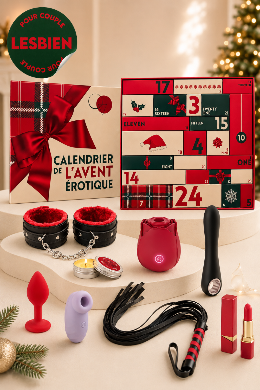 Calendrier de l’Avent érotique 24 surprises pour couple lesbien - 2026