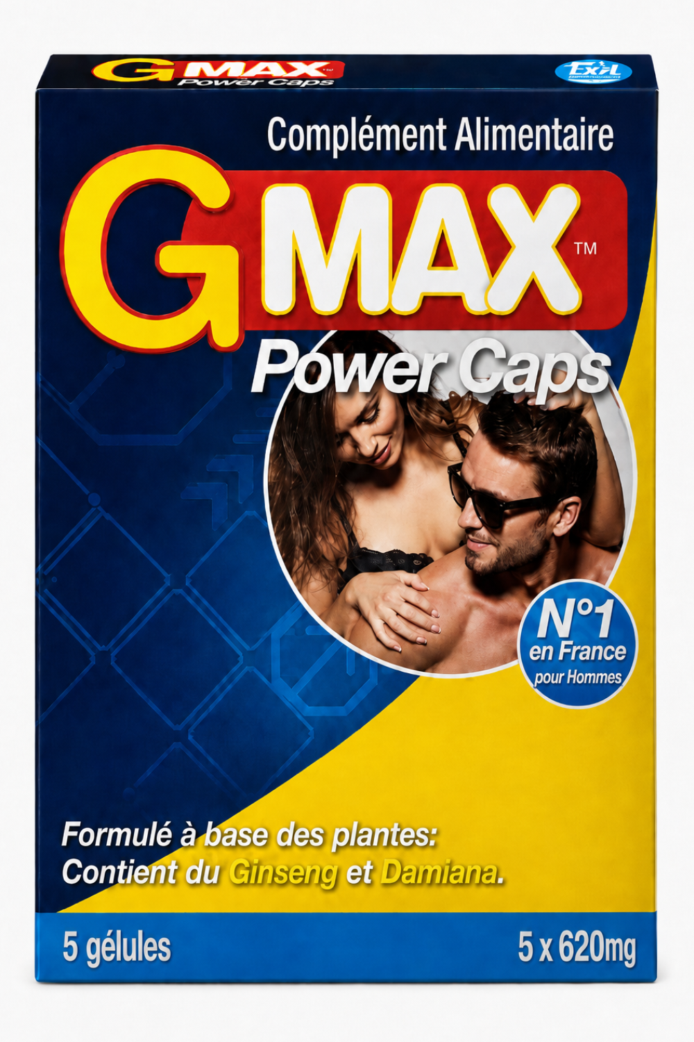 G-MAX Power Caps Boite de 5 gélules – Vitalité &amp; Bien-Être Masculin Complément alimentaire