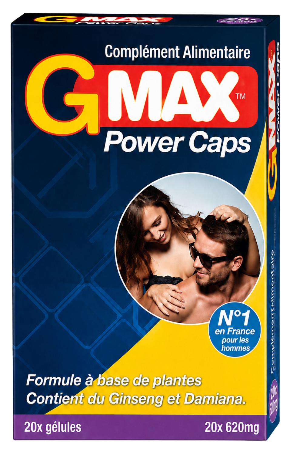 G-MAX Power Caps Boite de 20 gélules – Vitalité &amp; Bien-Être Masculin Complément alimentaire