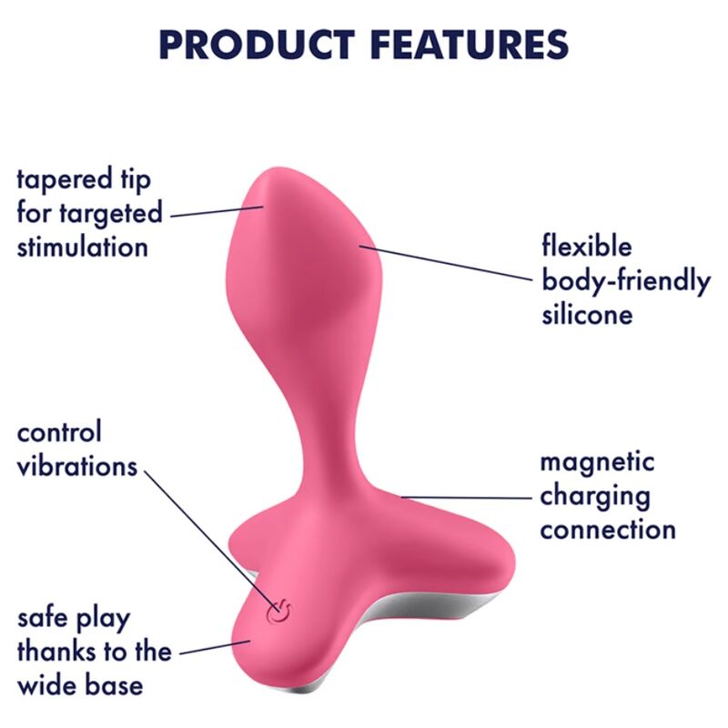 Vibromasseur Anal Silicone Unisexe Étanche Rechargeable