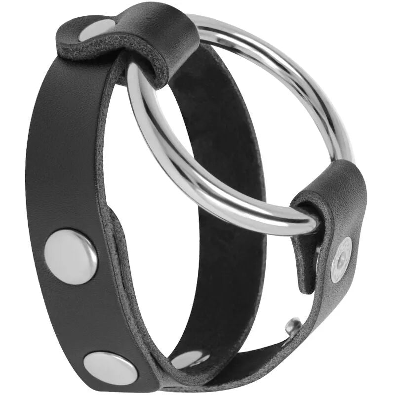Anneau Pénien Ajustable Métal Noir Bdsm