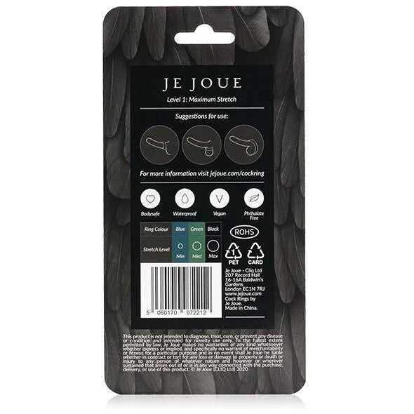 Anneau Pénien Silicone Extensible Luxe Noir