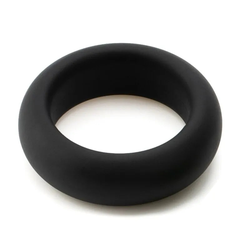 Anneau Pénien Silicone Extensible Luxe Noir