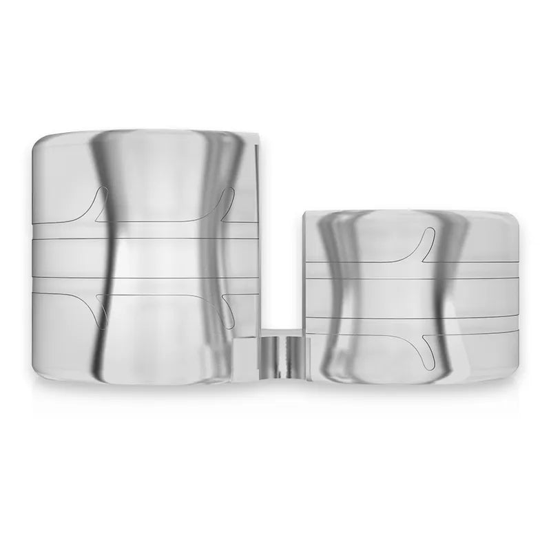 Anneau pénien testiculaire hypoallergénique argenté en TPE, design ergonomique pour confort et performance.