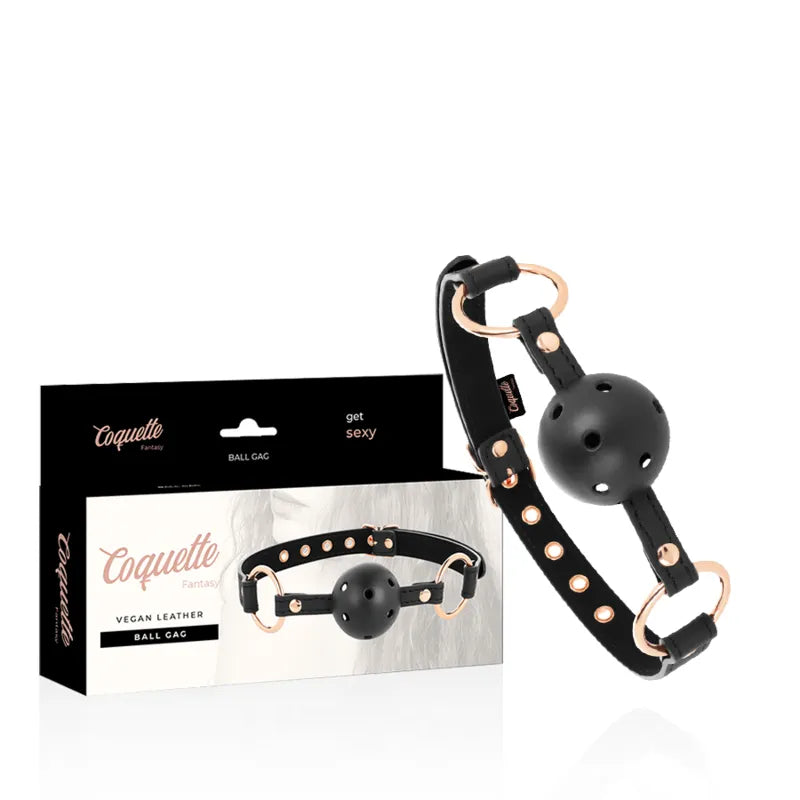 Bâillon Cuir Vegan Respirant Bdsm