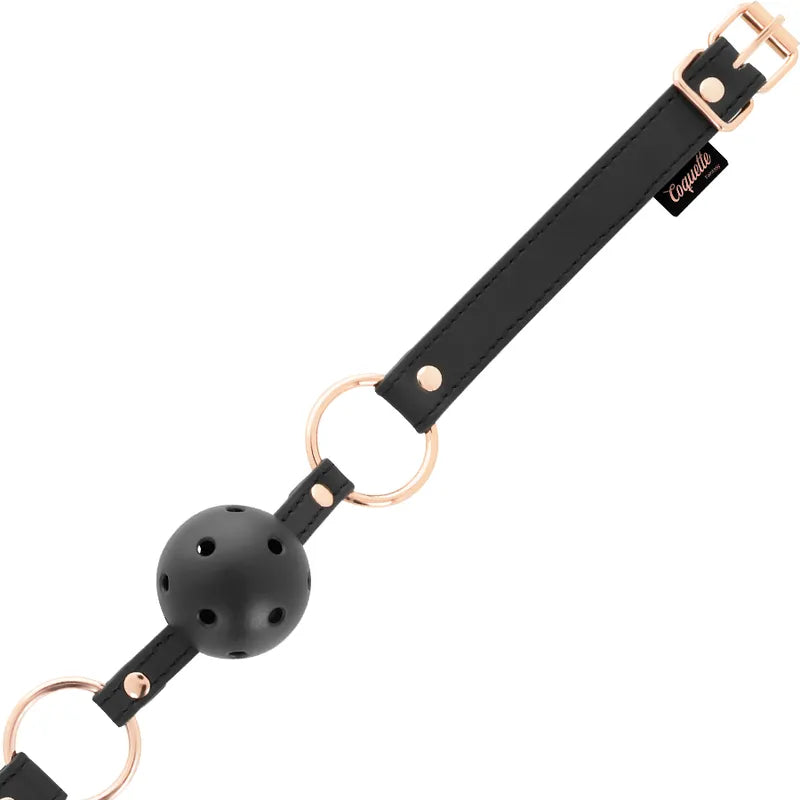 Bâillon Cuir Vegan Respirant Bdsm