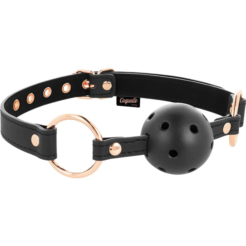Bâillon Cuir Vegan Respirant Bdsm