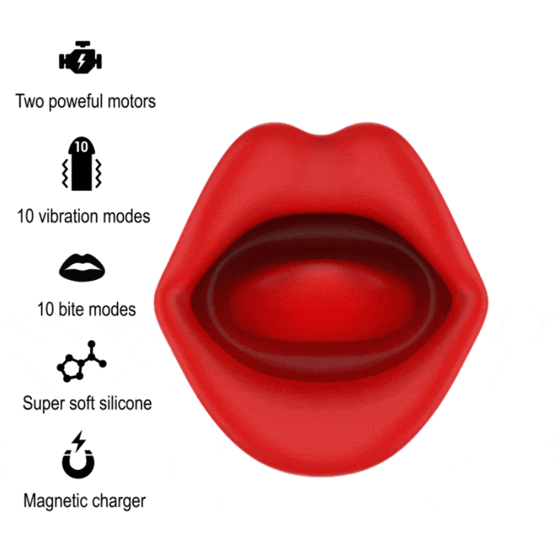 Stimulateur Silicone Doux Rouge Étanche