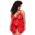 Babydoll Floral Transparent Avec String Assorti