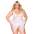 Babydoll Grande Taille Dentelle Blanche