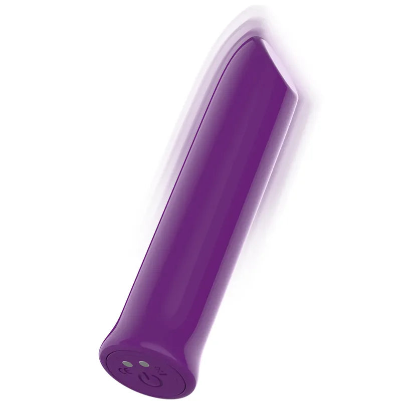 Balle vibrante en silicone violet, étanche, compacte, élégante, 2,5 cm diamètre, 10,2 cm longueur, stimulation efficace.