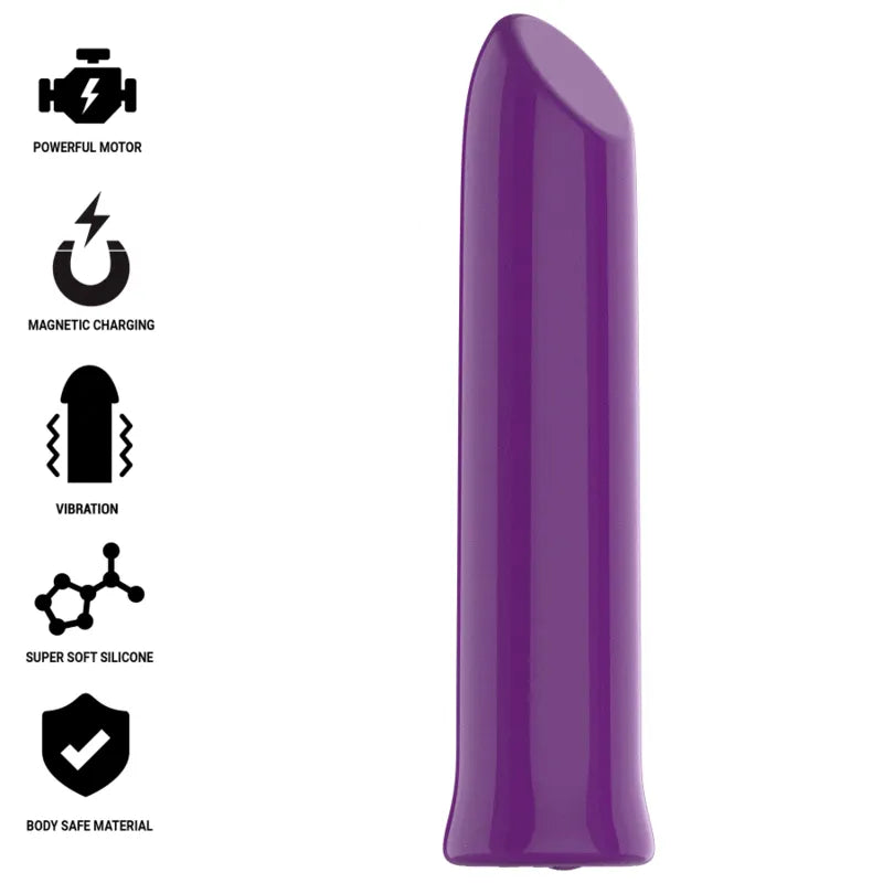 Balle vibrante en silicone violet, étanche, compacte, 10,2 cm, moteur puissant, matériau sûr, design élégant.