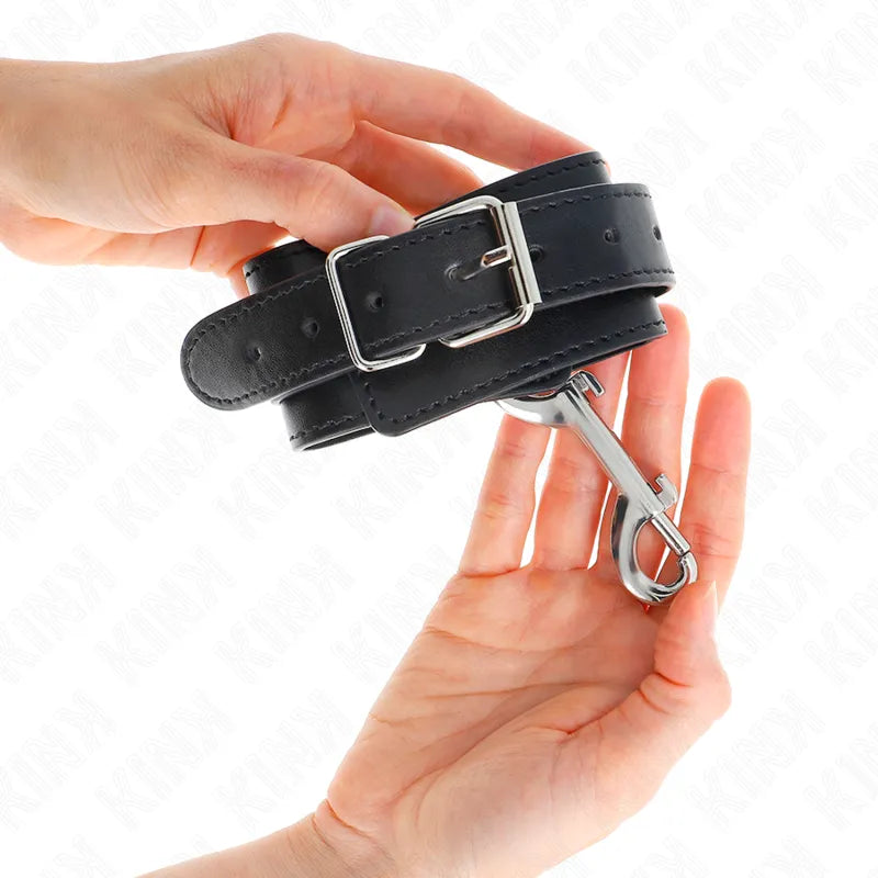 Bandes De Poignet Bdsm En Cuir Végétalien