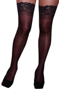 Bas Autofixants Grande Taille Noir Sexy