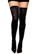 Bas Fantaisie À Strass Pour Jupe