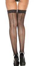 Bas Résille Noirs Effet Couture Music Leg