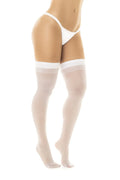 Bas Sexy Blanc Transparent Nylon