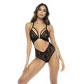 Body En Dentelle Florale Noire Sexy Mapalé