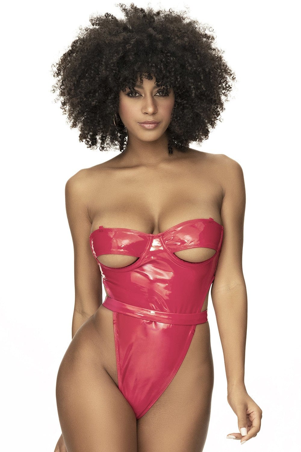 Body en vinyle rouge scintillant - MAL2742RED