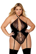 Body Grande Taille Dentelle Noire Extensible