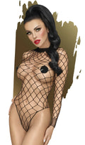 Body Noir Sexy En Maille Ajourée Penthouse