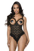 Body Résille Dentelle Seins Nus Sexy
