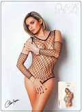 Body Résille Sexy Clara Morgane Avec Guêtres