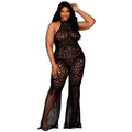 Bodystocking Grande Taille Résille Noire Dos Nu