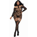 Bodystocking Grande Taille Réversible Résille Dentelle