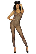 Bodystocking Résille Noir Argenté Sans Couture