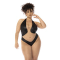 Bodystring Grande Taille Résille Effet Cuir
