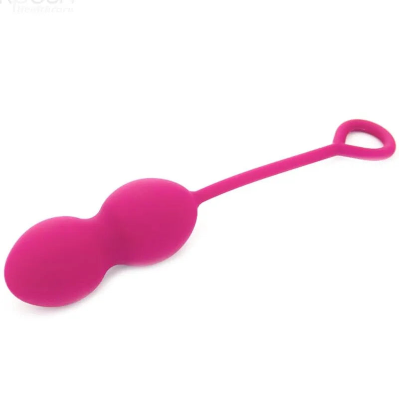 Boules de Geisha bourgogne en ABS-Silicone, forme ergonomique, finition lisse, pour tonification du plancher pelvien.