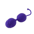 Boules Geisha silicone violet souple bille acier intérieure stimulation discrète renforcement périnée étanche sans phtalates pénétration 97mm diamètre 40mm nettoyage