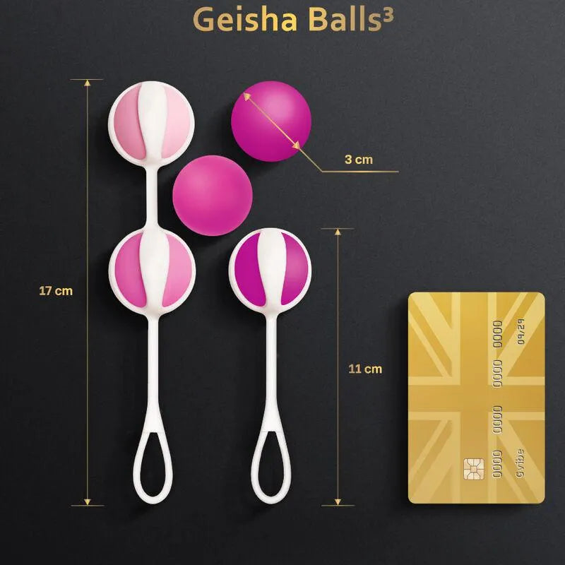Boules de Geisha en silicone médical rose et violet, poids interchangeables, pour renforcement du plancher pelvien.