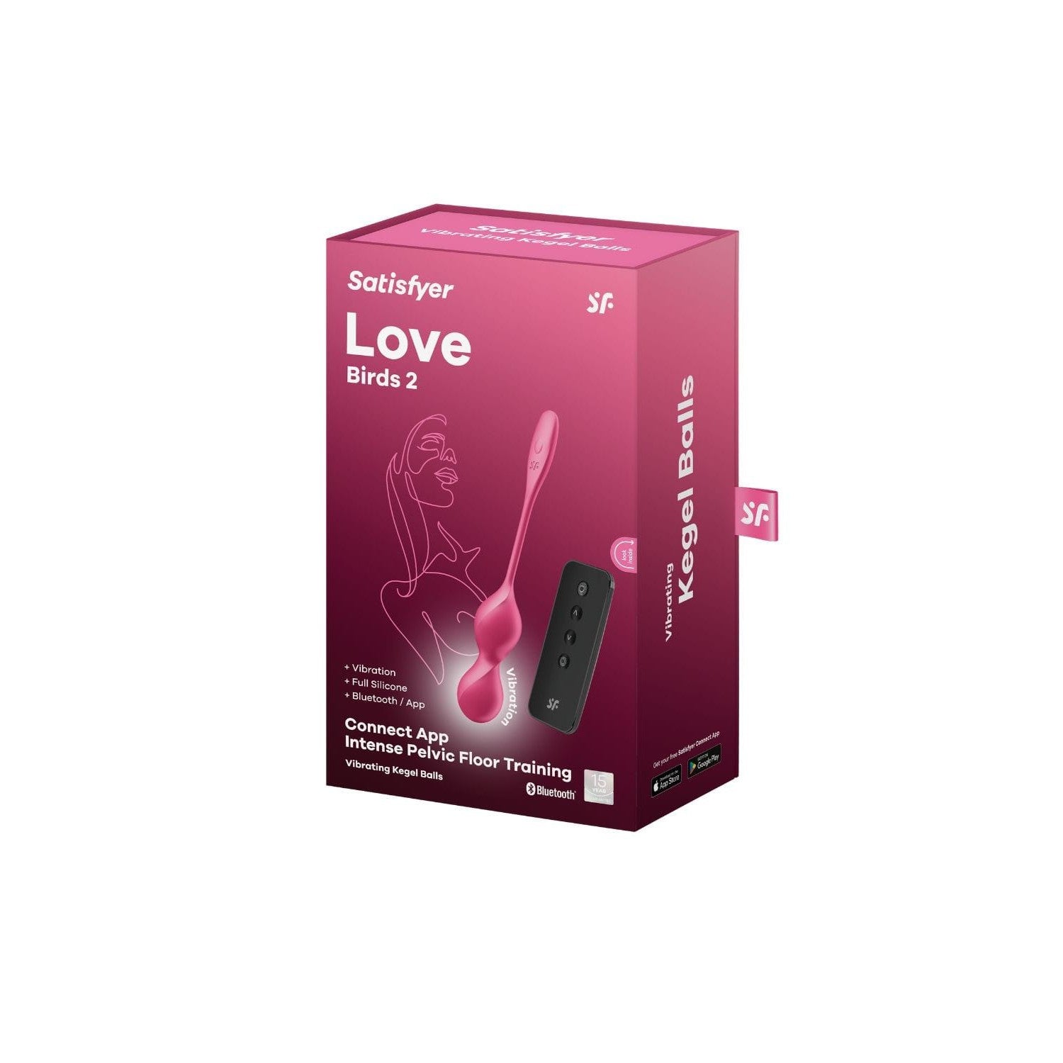 Boules de Geisha vibrantes télécommandées fushia Love Birds 2 Satisfyer - CC597866