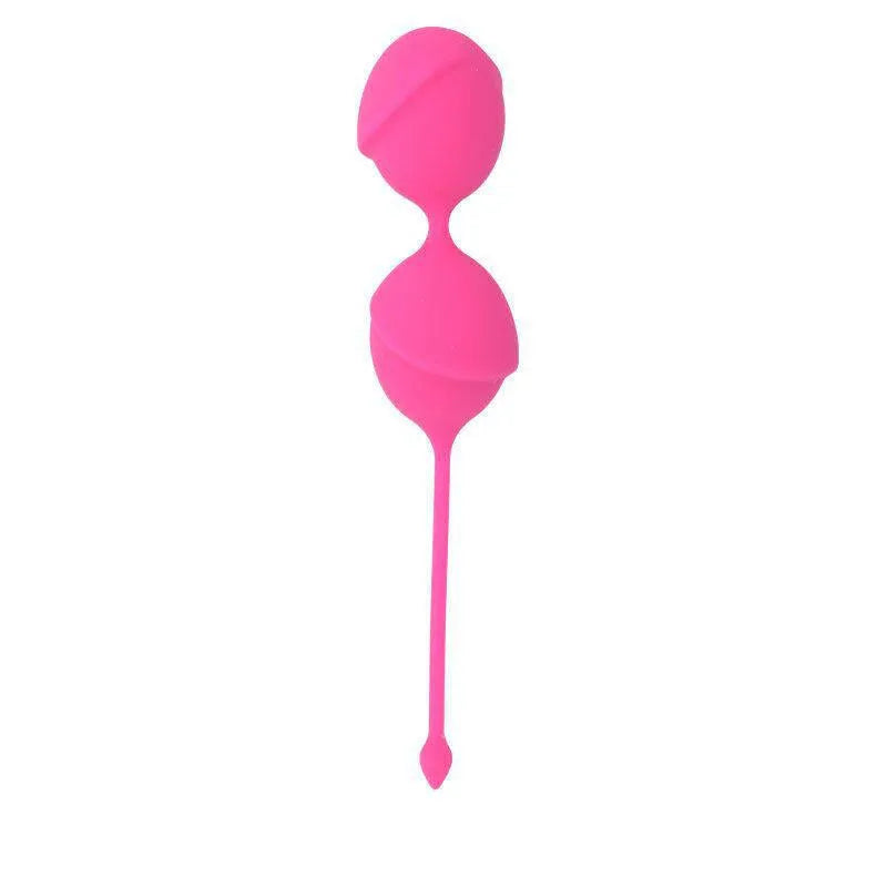 Boules de Kegel en silicone rose, design ergonomique, pour tonifier le plancher pelvien, avec boule interne mobile.