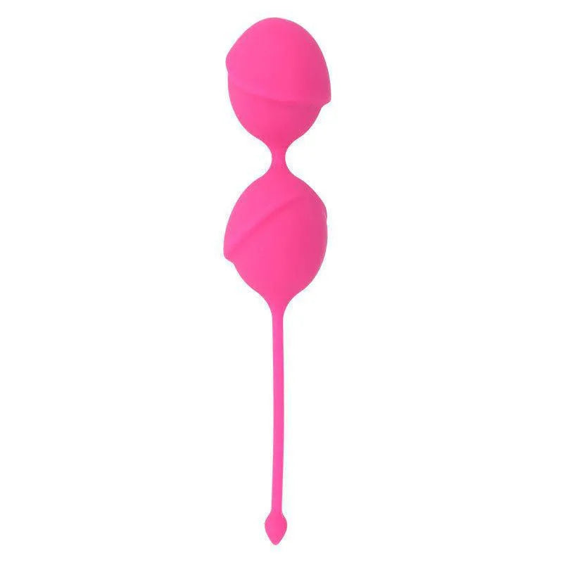 Boules de Kegel roses en silicone médical, design ergonomique, pour tonification du plancher pelvien.