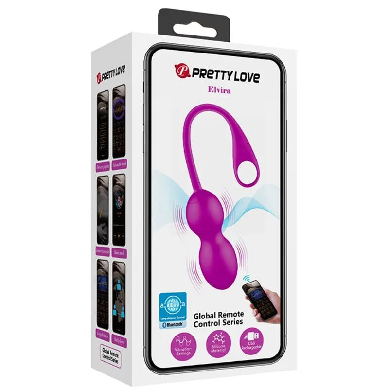 Boules De Kegel Vibrantes Violettes Avec Application